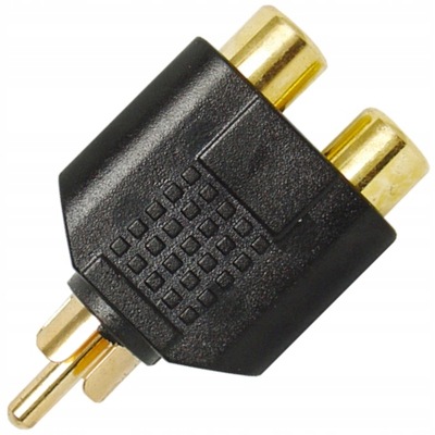 ADAPTER PRZEJŚCIE AUDIO 1x RCA 2x RCA TYP Y CINCH