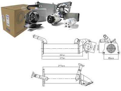 Радиатор выхлопных газов citroen jumper ford tourneo custom v362 transit фото №1