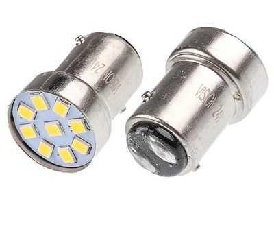 LEMPUTĖ R5W/R10W BAY15D 12V 9X 2835 SMD LED 2 ШТ. V2N48 