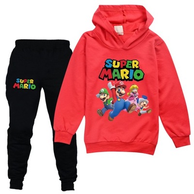 Dres Super Mario bluza i spodnie czerwony 140