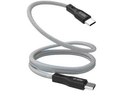 Kabel USB-C - USB-C SBS 60W 1 m Szary