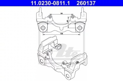 Ate 11.0230-0811.1 кронштейн, суппорт тормозной фото №1