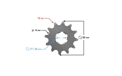 ЗУБЧАТКА ZDAWCZA MORETTI 12/415 DO JAWA