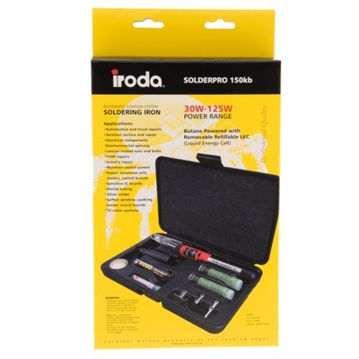 LUTOWNICA ГАЗОВАЯ SOLDERPRO 150 IRODA 30-125W КОМПЛЕКТ.