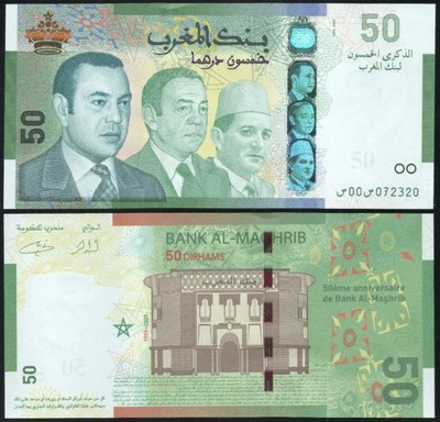 $ Maroko 50 DIRHAMS P-72 UNC 2009