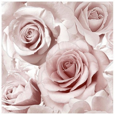 Tapeta ścienna efekt 3D kwiaty róże z brokatem