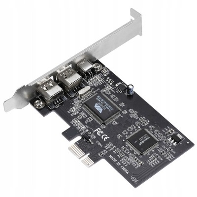 PCI-E 3 porty 1394a 1394b Firewire Karta