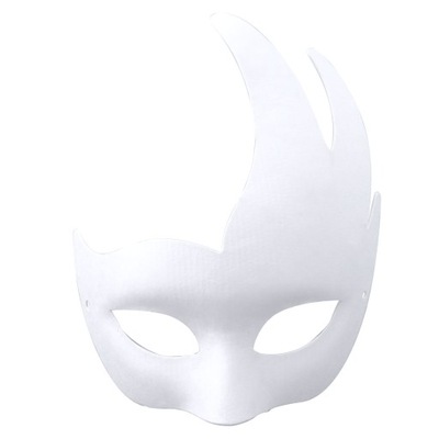 Puste białe papierowe maski DIY