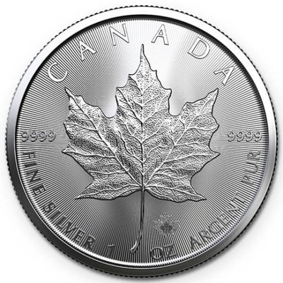 Kanadyjski Liść Klonowy 1 uncja srebra 2022 rok moneta w kapslu