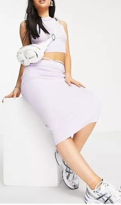 MISSGUIDED_SPÓDNICA MIDI PRĄŻKI K22360 R.S