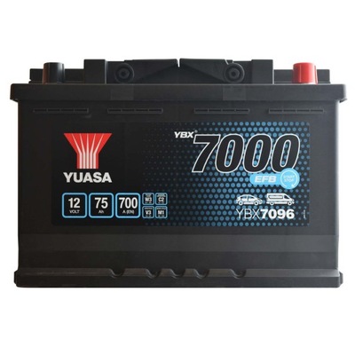 YUASA YBX7096 EFB СТАРТ-STOP 12V 75AH 700A P YBX 7096