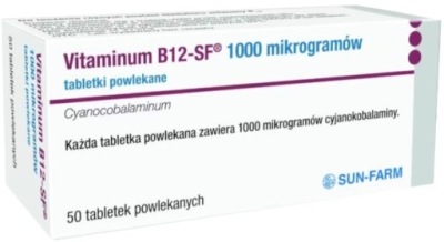 Vitaminum B12-SF 1000 mikrogramów witamina B Sun Farm 50 tabletek