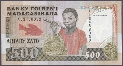 Madagaskar - 500 franków 1988-93 (aUNC)