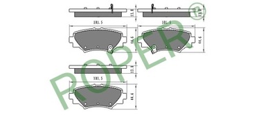 Гальмівні колодки задня mazda 3 фото №1