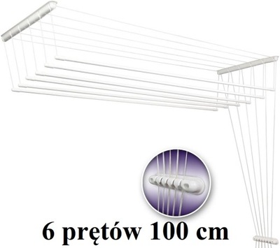 Suszarka sufitowa PREMIUM Łazienkowa 6 prętów 100 cm