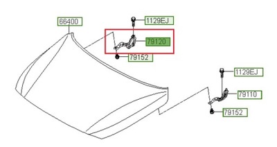 Петля правый капот hyundai i30 i30 n 2017- фото №1