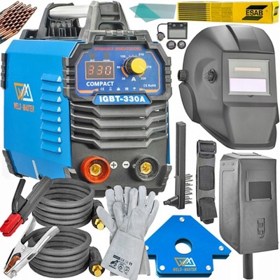 SPAWARKA INWERTOROWA INWERTEROWA WELD MASTER 330A MMA TIG+ PRZYŁBICA КОМПЛЕКТ