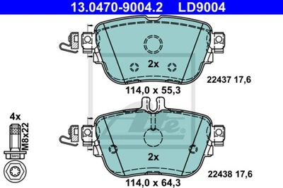 ZAPATAS DE FRENADO ATE CERAMIC ATE 13.0470-9004.2  