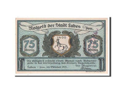 Banknot, Niemcy, Pommern, 75 Pfennig, 1921, UNC(63