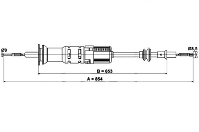 Ate трос зчеплення seat cordoba ibiza ii inca vw c фото №1