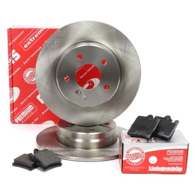 Тормозные диски + тормозные колодки тормозные задняя do mercedes slk r171 , e w210 , c, clk, clc фото №1