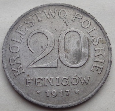 Królestwo Polskie - 20 fenigów - 1917