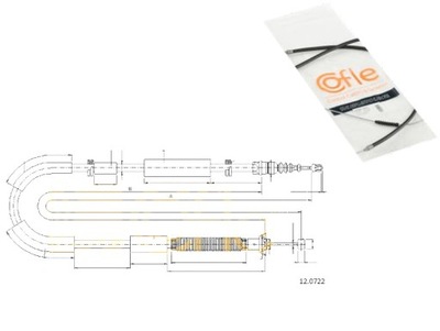 COFLE ТРОС ТРОС ТОРМОЗА РУЧНОГО COF, 12.0722