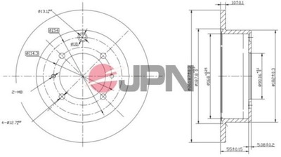 DISC BRAKE REAR MITSUBISHI GALANT 92-03  