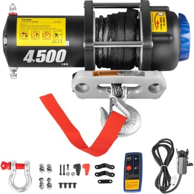 VEVOR ПРОФФЕСИОНАЛЬНАЯ ЛЕБЁДКА ЭЛЕКТРИЧЕСКАЯ 4500LBS 12V 2132KG