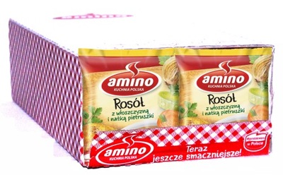 ZUPA BŁYSKAWICZNA Amino ROSÓŁ Z WŁOSZCZYZNĄ 22x59g