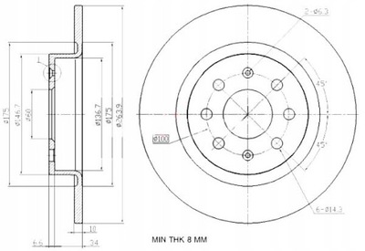 Maxgear гальмівні диски ham. 2szt fiat t. grande punto evo фото №1