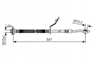 BOSCH 1 987 481 A56 ПАТРУБОК ТОРМОЗНОЙ ГИБКИЙ