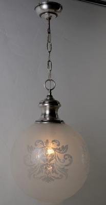 Oryginalna lampa wisząca klosz kula Hiszp.1008