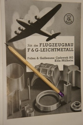 Luftwaffe REKLAMA F & G NEPTUN FLEUGZEUG III RZESZA 1939 , II WŚ, WWII