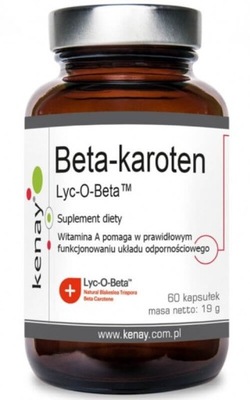 Beta - karoten Prowitamina A Lyc-O-Beta 60 kapsułek Kenay