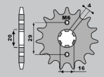 GROSSKOPF AKCIJA KRUMPLIARATIS PRIEKINĖ 425 15 SUZUKI TS125 R/X '90-'96, RG125 