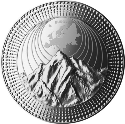 SREBRNA MONETA EUROPA - MONT BLANC 2023 2oz