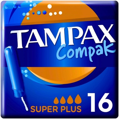 Tampax Compak Super Plus Tampony z Aplikatorem 16szt