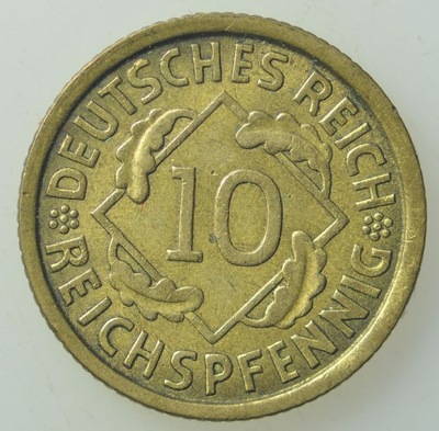 Republika Weimarska - 10 reichsfenigów 1932 A