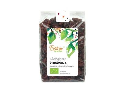 ŻURAWINA SŁODZONA EKOLOGICZNA 250G BATOM