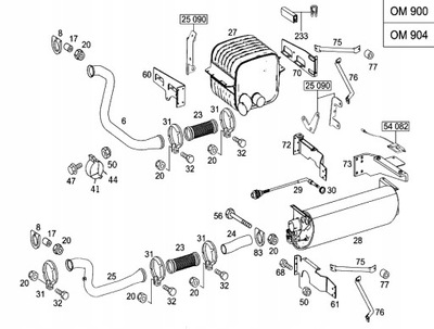 Оригінальна труба вихлопна mercedes vario фото №1