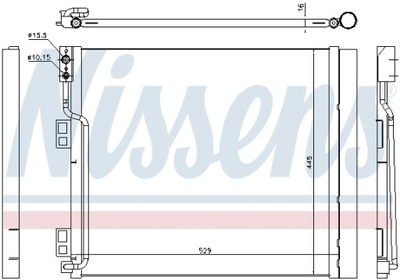 РАДІАТОР КОНДИЦІОНЕРА - КОНДЕНСАТОР ** FIRST FIT NISSENS 940386