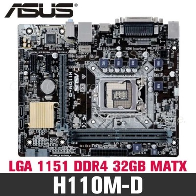 Motherboard ASUS H110M-D Intel Socket 1151 DDR4 Micro ATX