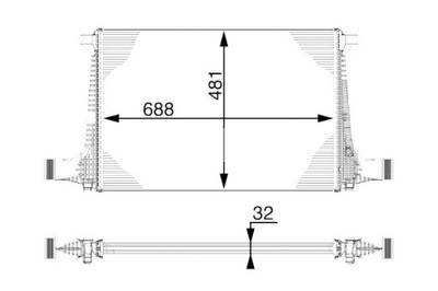 MAHLE INTERCOOLER RADUADOR AIRE DE ADMISIÓN AUDI Q7 Q8 2.0 3.0D  