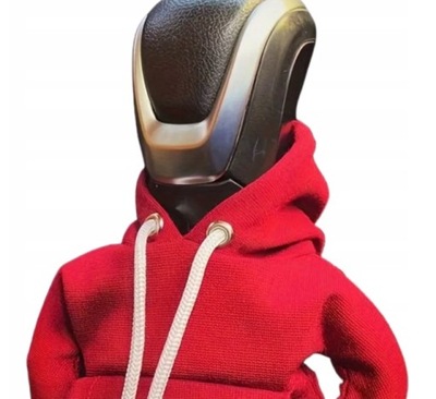 Bluza z kapturem na gałkę zmiany biegów CZERWONA