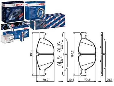 BOSCH КОМПЛЕКТ КОЛОДОК ТОРМОЗНЫХ BOS, 0 986 494 3