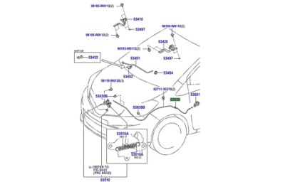 Yaris iii 11-20 трос открывания капот замок крышки фото №1