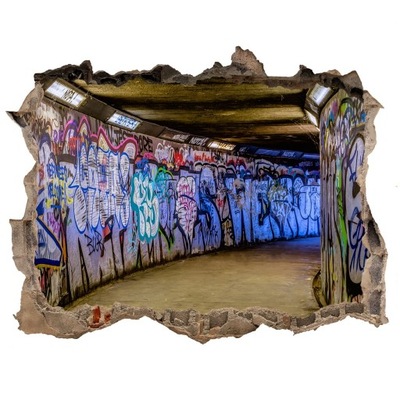 Fototapeta dziura na ścianę Graffiti w metrze