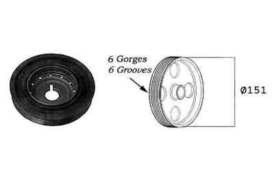 Sasic шків колінчастого вала колінчастого renault duster lo фото №1