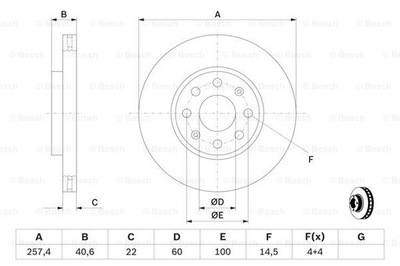 ДИСКИ ТОРМОЗНЫЕ ТОРМОЗНЫЕ ПЕРЕД BOSCH 0 986 479 B89